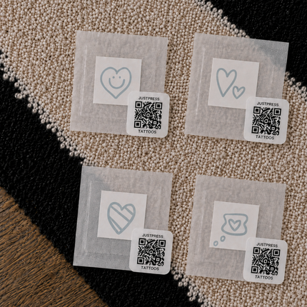 Soft Heart Temporary Tattoo Set