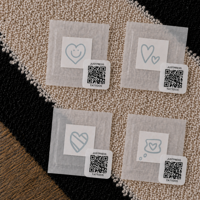 Soft Heart Temporary Tattoo Set