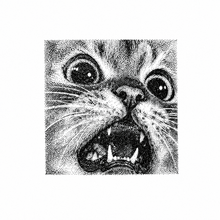 Dotwork Portrait Style – Custom Pet Photo Temporary Tattoo