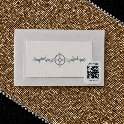 Barbed Orbit Sigil Temporary Tattoo
