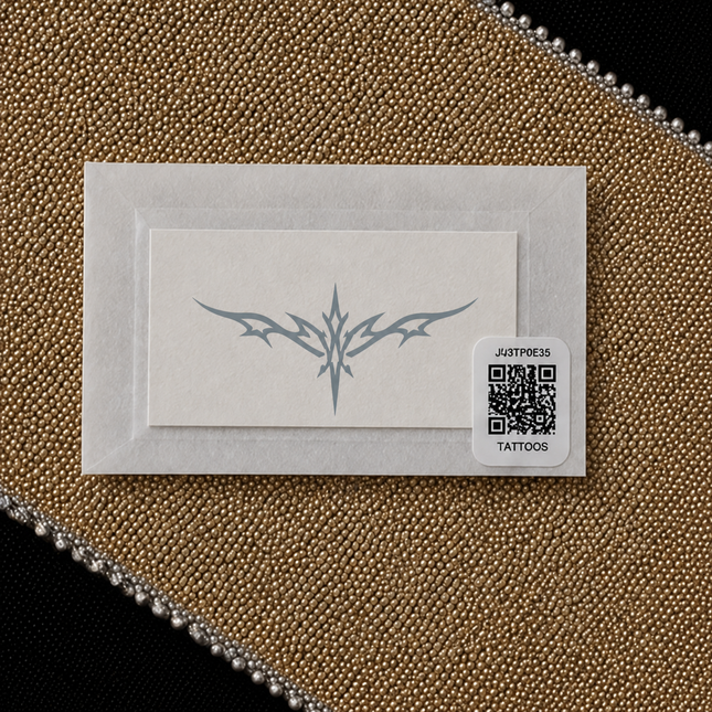 Tribal Wing Sigil Temporary Tattoo