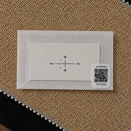 Mini Spark Cross Finger Temporary Tattoo