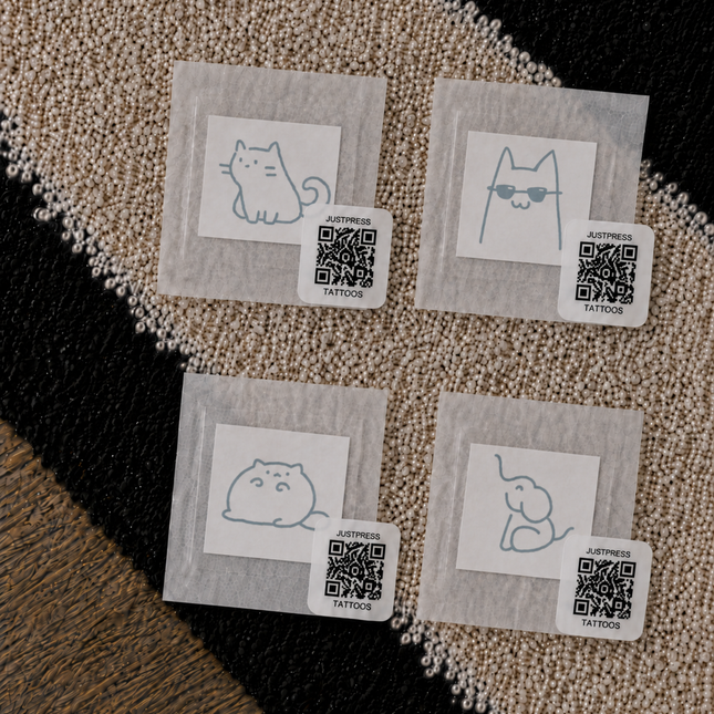 Cool Cat Mini Temporary Tattoo Set