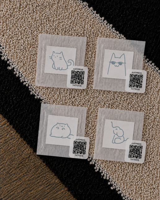 Cool Cat Mini Temporary Tattoo Set