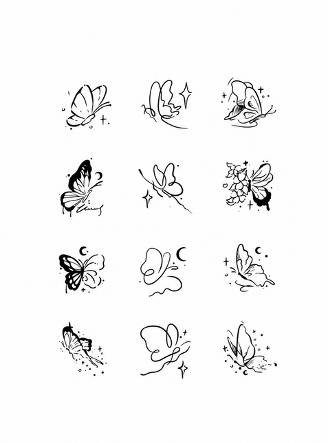 The Butterfly Archive • Fine Line Temporary Tattoo
