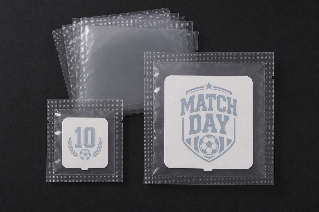 3x3 and 5x5 individual packed custom temporary tattoos