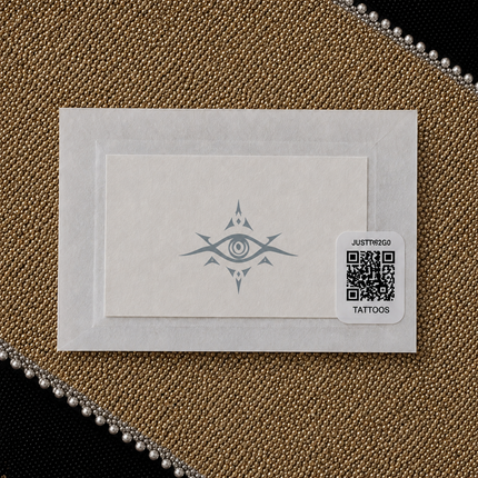Tribal Eye Sigil Temporary Tattoo