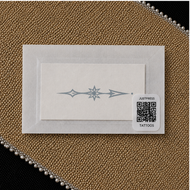 Vertical Blade Totem Temporary Tattoo