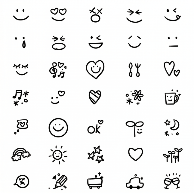 The Pocket Whisper Archive • Micro Doodle Temporary Tattoo - JUST PRESS