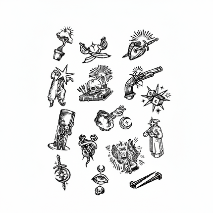 The Folklore Archive • Antique Legend Temporary Tattoo - JUST PRESS