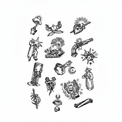 The Folklore Archive • Antique Legend Temporary Tattoo - JUST PRESS