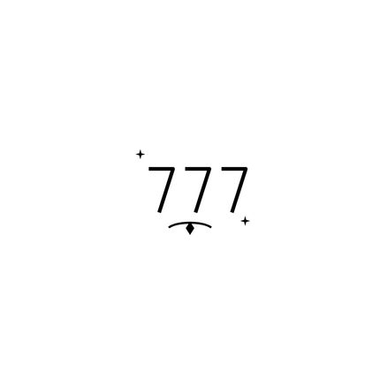 Angel Number 777 Sigil Finger Temporary Tattoo