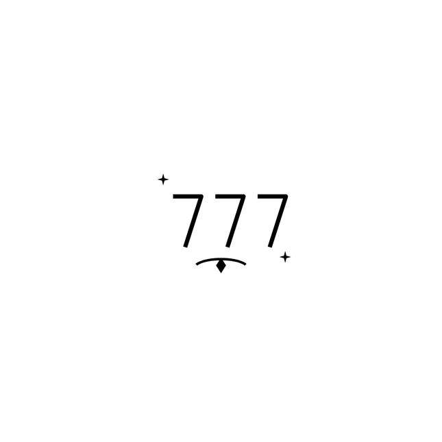 Angel Number 777 Sigil Finger Temporary Tattoo