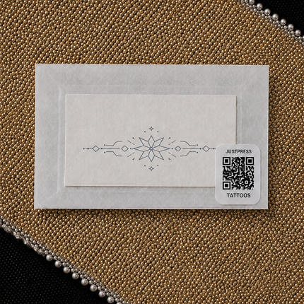 Astral Bloom Rune Finger Temporary Tattoo packaging view