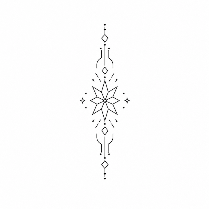 Illustrative flower temporary tattoo design