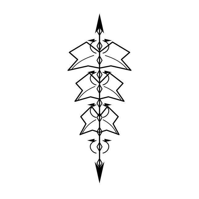 Bat Razor Totem Finger Temporary Tattoo