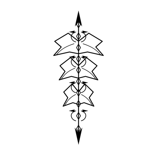 Illustrative bat temporary tattoo design