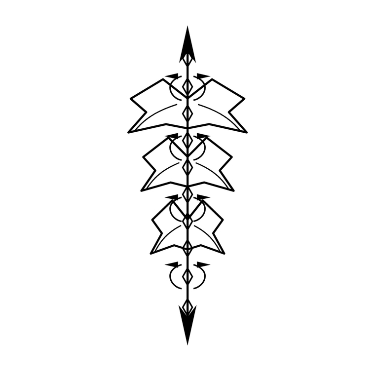 Bat Razor Totem Finger Temporary Tattoo
