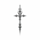 Black Cross Flame Finger / 2×1cm