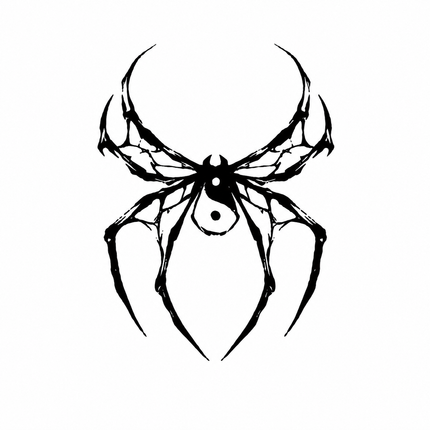 Black Widow Web Sigil Wrist Temporary Tattoo - JUST PRESS product image