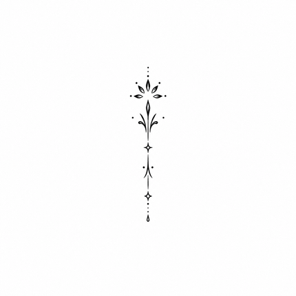 Botanical Star Sigil Finger Temporary Tattoo