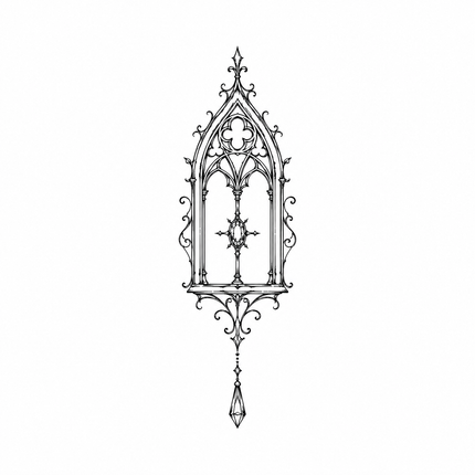 Cathedral Window Sigil Wrist Temporary Tattoo - JUST PRESS product image