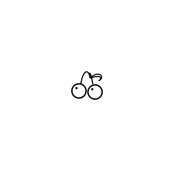 minimal cherries temporary tattoo design