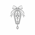 Coffin Bow Charm Wrist / 3×3cm