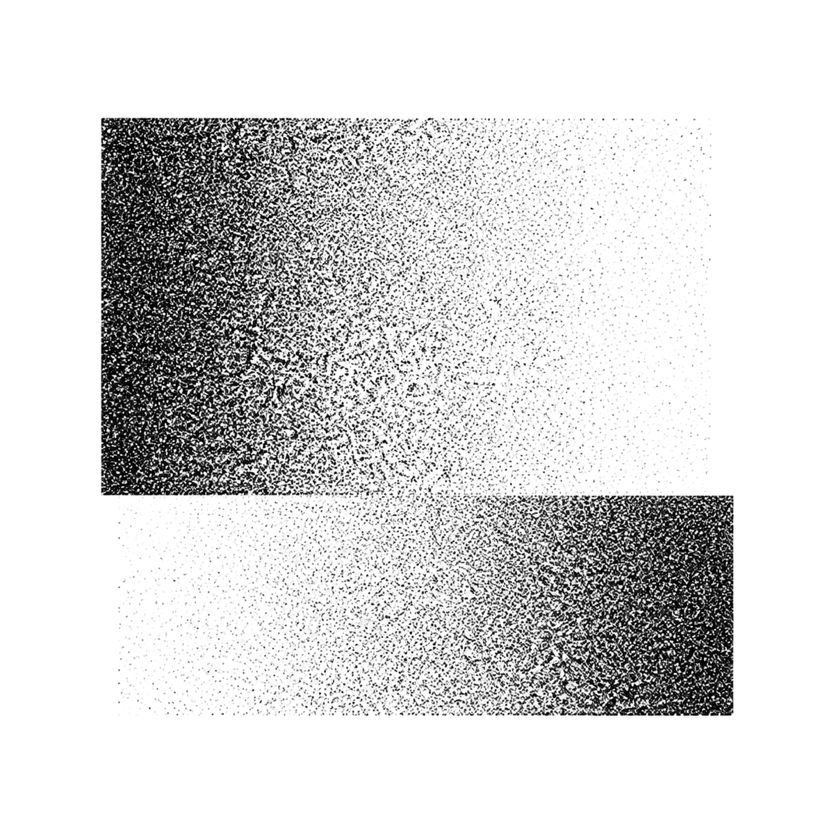 The image shows opposed gradient rectangles in a horizontal arrangement, with geometric line clearly defining the visible design.