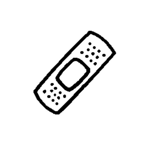 Minimal bandage temporary tattoo design