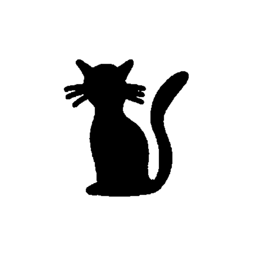 Minimal cat temporary tattoo design