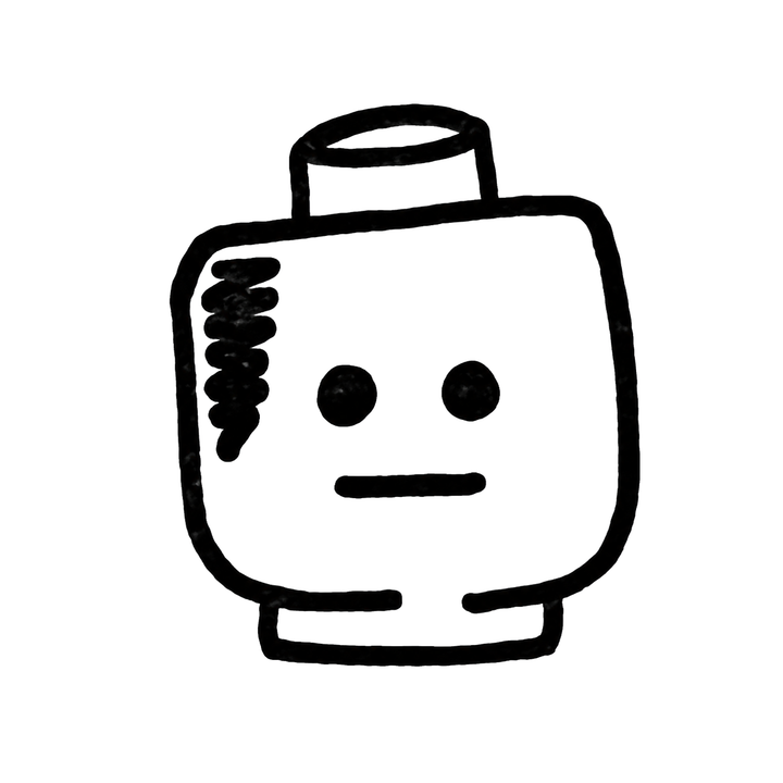 Minimal head temporary tattoo design