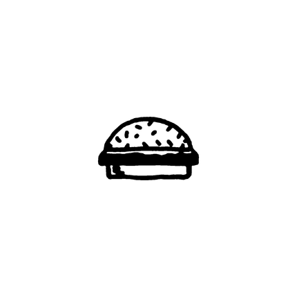 Doodle Burger Temporary Tattoo