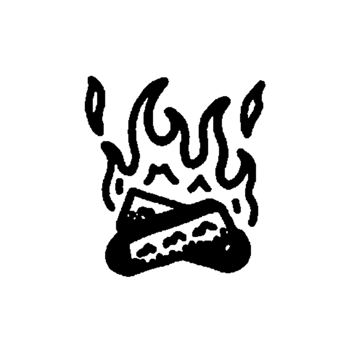 Minimal flame temporary tattoo design