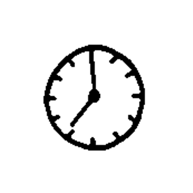 Doodle Clock Face Temporary Tattoo