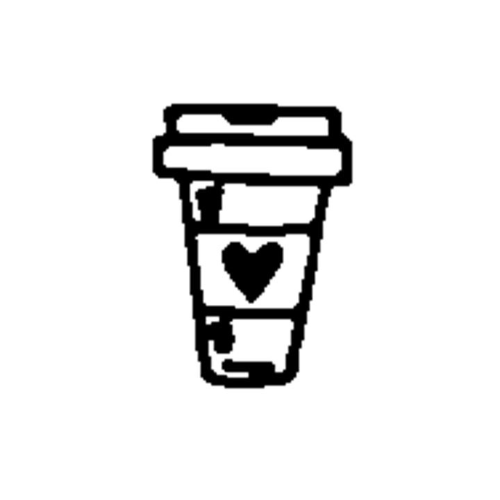 Minimal heart temporary tattoo design