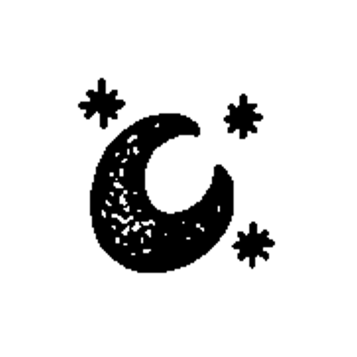 Minimal moon temporary tattoo design