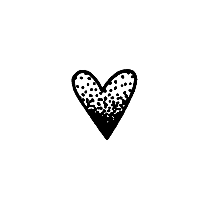 Minimal heart temporary tattoo design