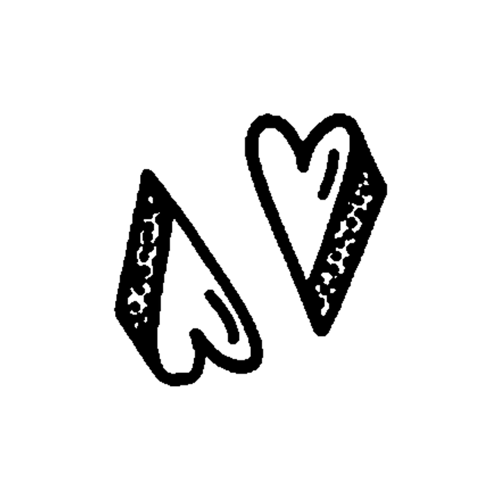 Minimal heart temporary tattoo design