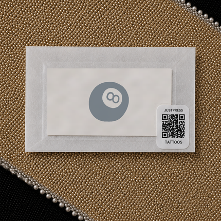 Doodle Eight Ball Temporary Tattoo packaging view