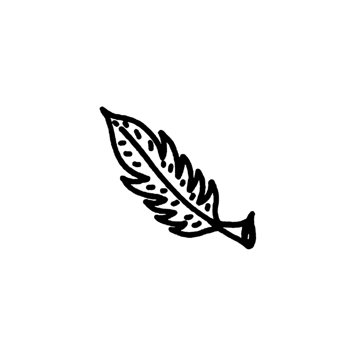 minimal feather temporary tattoo design
