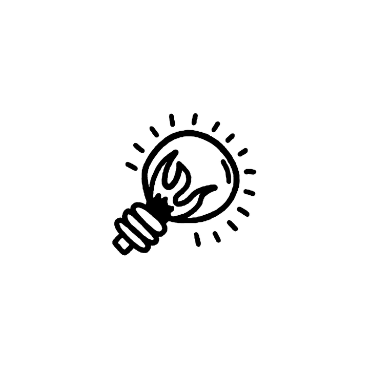 Minimal flame temporary tattoo design