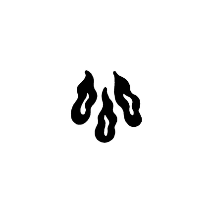Doodle Flame Trio Temporary Tattoo