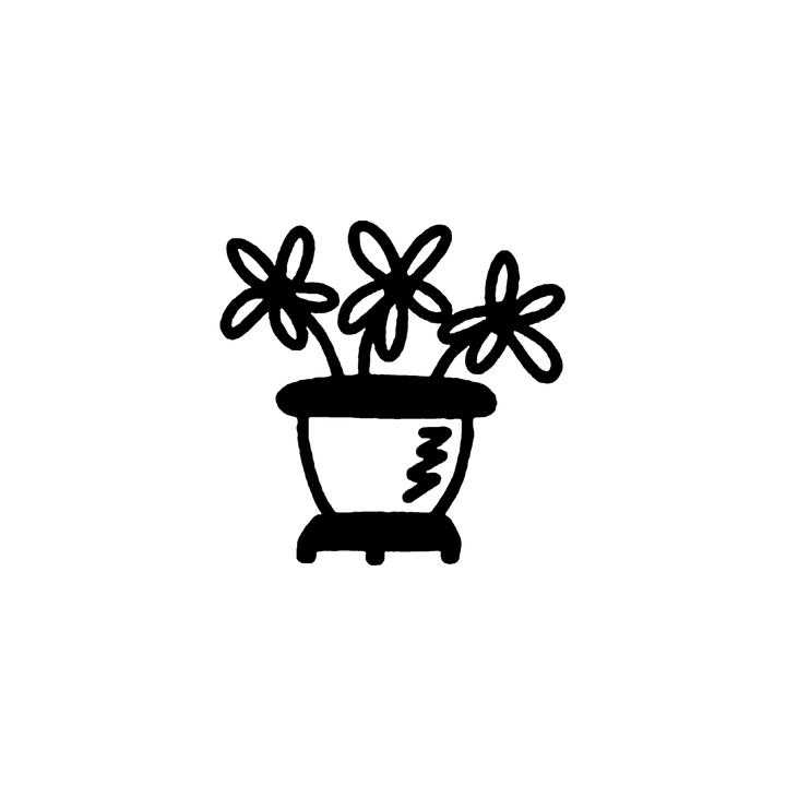 Minimal flower temporary tattoo design