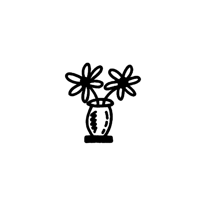 Minimal flower temporary tattoo design