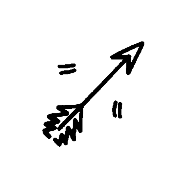 Doodle Flying Arrow Temporary Tattoo