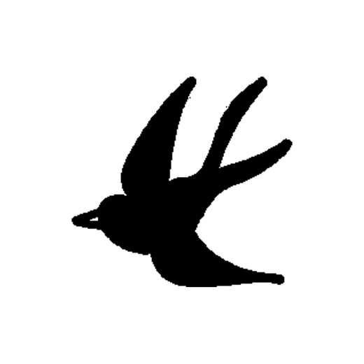 Minimal swallow temporary tattoo design