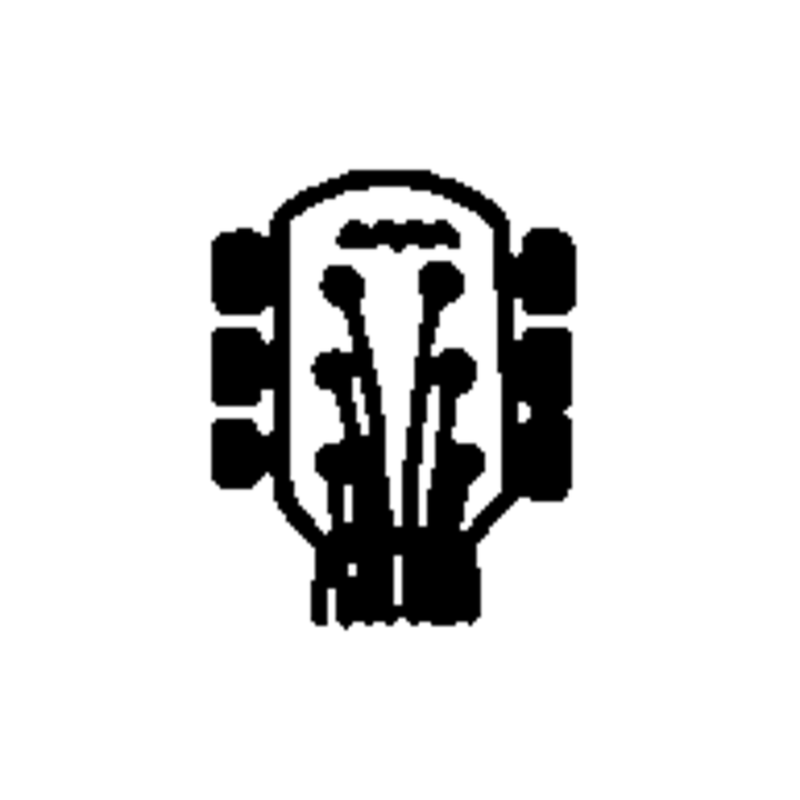 Minimal guitar temporary tattoo design