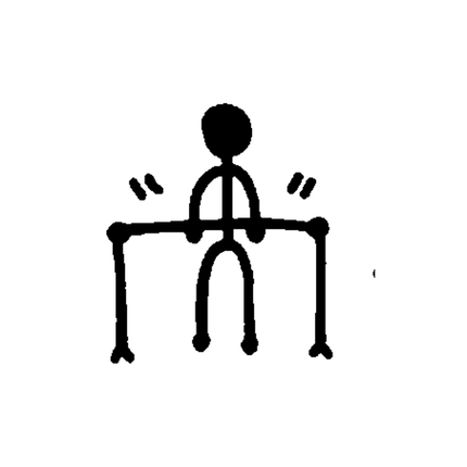 Doodle Hanging Figure Temporary Tattoo