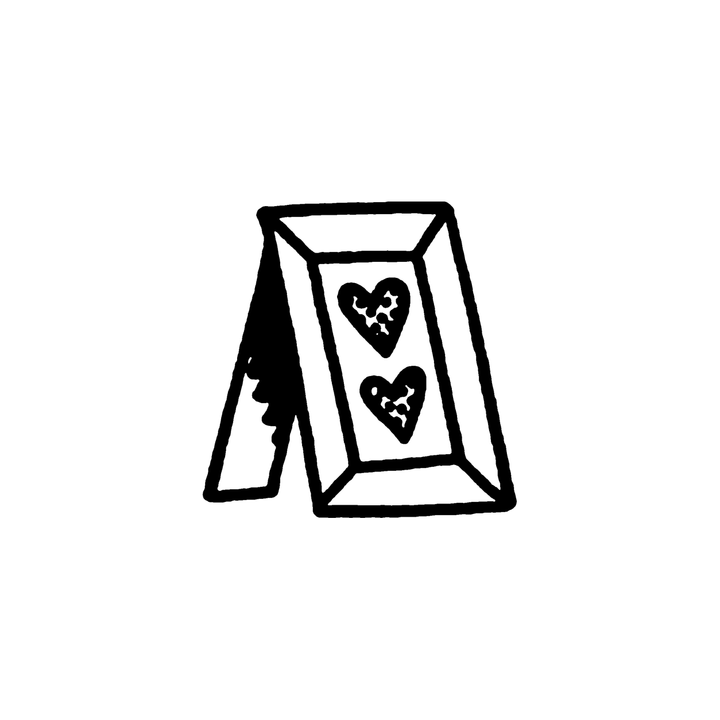 Minimal heart temporary tattoo design